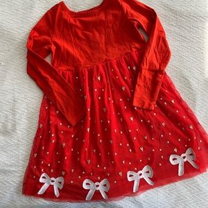 Hanna Andersson holiday dress - tulle & embroidery - size 6-7